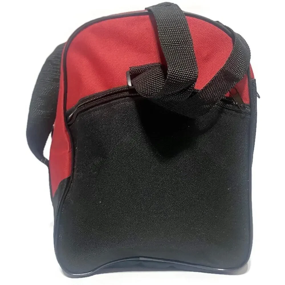 TIME Magazine Duffel Bag Red Black Gym Overnight Carry-On Travel Bag, 14x11x8